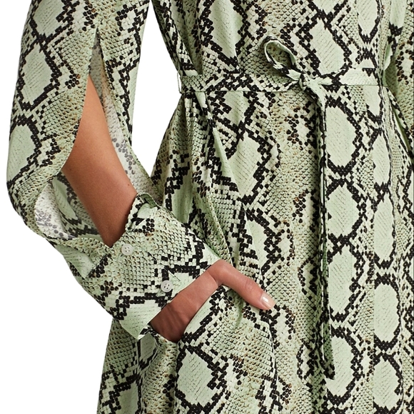 ST. JOHN Collection | Snake Print Shirt Dress - Picture 5 of 7